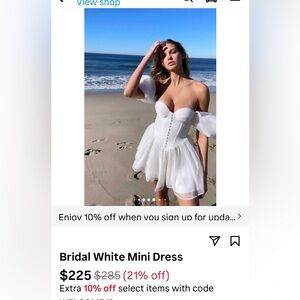 Bridal White Mini Dress